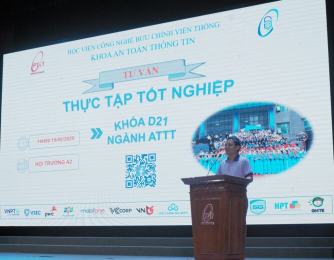 Khoa An toàn Thông tin tổ chức buổi tư vấn thực tập tốt nghiệp năm 2025 cho sinh viên khóa D21