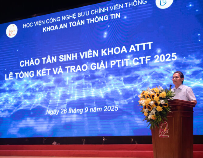 Department of Information Security holds freshman meeting and awards PTIT CTF 2025