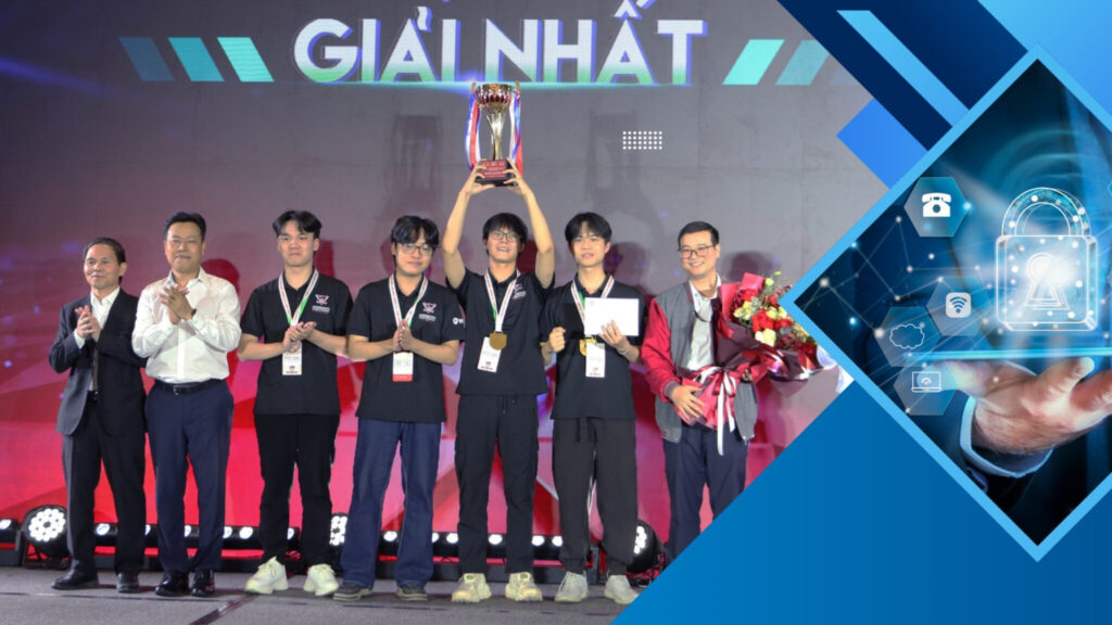 Thầy và trò đội tuyển sinh viên PTIT đã đạt giải Nhất tại cuộc thi Sinh viên An toàn thông tin 2025